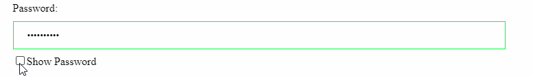 Toggle Password